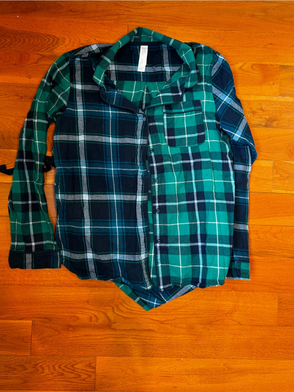 stars above Green & Navy Plaid Perfectly Cozy Flannel PJ Set